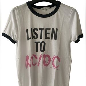JUNKFOOD Women’s vintage AC DC White Graphic Tee! 
NWOT